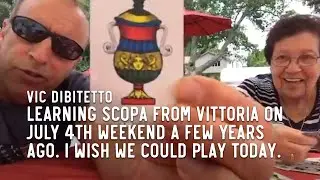 Learning Scopa from Vittoria on July 4th weekend a few years ago. I wish we could play today.