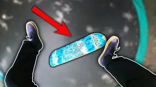 FIRST PERSON TRAMPOLINE SKATEBOARDING!