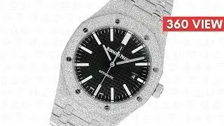 Audemars Piguet Royal Oak 41 Custom Diamond Set Black Dial - Time4Diamonds