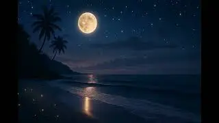 Starry Night Ocean Waves | 3 Hours of Gentle Beach Sounds for Sleep and Relaxation