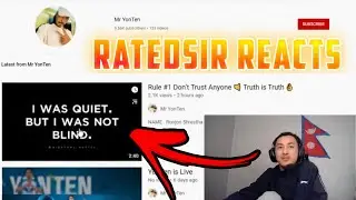 ratedSIR REACTS ON Mr Yonten - Just A Montage Not A Diss 🔥 || ratedSIR LIVE REACTION 😍 - GAURABYT ||
