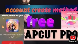 How to create cap cut pro account #new 