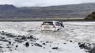 Исландия. Супер Джип. Опасное пересечение реки. Дорога Ф249 Iceland &THORN;&oacute;rsm&ouml;rk.
