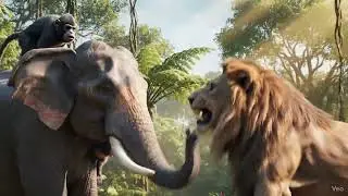 &ldquo;Elephant vs Lion | Jungle Fight Animation | Monkey Rescue Story&rdquo;   @funtimestory9