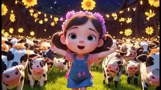 Moo Moo March with Cows | Farm Animal Song for Kids | Baby Songs and Preschool Rhymes