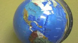 Rotating World Globes For Sale From Antique Gemstone & Replogle Floor or Stand With Light Lamp