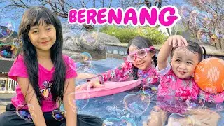 MAMA AJAK SAMANTHA DAN ADIK BAYI AUDREY BERENANG DI KOLAM DINGIN BANGET LIBURAN LIBUR SEKOLAH