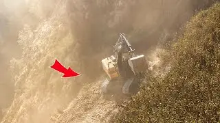 Heavy Machinery Crushing Rocks | Excavator Building New Mountain Road | Excavator Planet