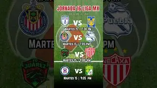 🔥FECHAS y HORARIOS para la JORNADA 16 de la LIGA MX 2025!🔥