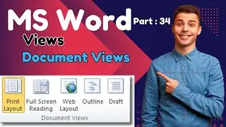 Document Views l MS Word l View l print layout l full screen reading l web layout l outline l draft