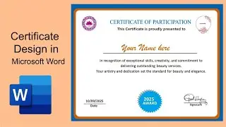How to Make Award Certificate Design in MS Word | MS Word Tutorial