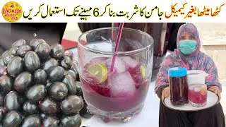 Black Plum Juice Recipe | Jamun Sharbat Recipe | Make and Store for 6 Months | Village Handi Roti