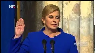 Zakletva prve hrvatske predsjednice Kolinde Grabar-Kitarović​