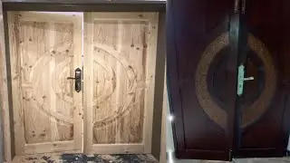 House Wooden Double Door installation Complete process,,Door fitting’’Door lock fitting technique