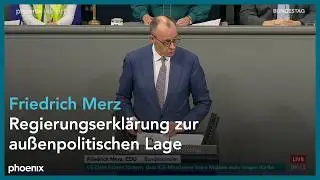 Friedrich Merz: Regierungserklärung zur außenpolitischen Lage am 29.01.26
