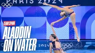 Oriental Flair at the Olympics ✨🫖 | 🇪🇸 Team Spain Free artistic swimming routine at #Paris2024