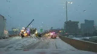 Poplar Street Bridge Drive 24 Jan Winter Storm 2026