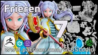 ZBRUSH - Frieren - 3D Printing Model - 7 - Cuts