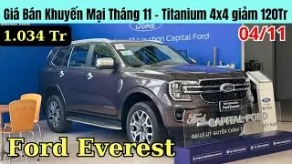 ✅Chi tiết Gi&aacute; B&aacute;n Khuyến Mại Ford Everest 2025 mới nhất Th&aacute;ng 11 | Titanium 2 cầu Ưu đ&atilde;i 120 Triệu