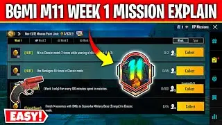 Bgmi M11 Rp Week1 Mission Explain In Hindi || Pubg Mobile M11 Rp Week1 Mission Explain