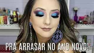MAQUIAGEM COLORIDA PARA O ANO NOVO COM A COR DE 2018! #PALACIODASMAQUIAGENS