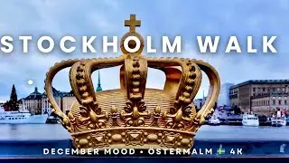 Stockholm Walk • Östermalm to Kastellet 🇸🇪 | Grey December Atmosphere (4K) 