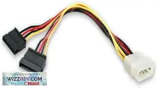 StarTech.com 12in LP4 to 2x SATA Power Y Cable Adapter Molex