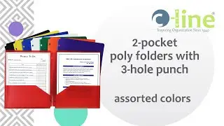Two-Pocket Heavyweight Poly Portfolio Folder with Three-Hole Punch - C-Line Products - 33930-39