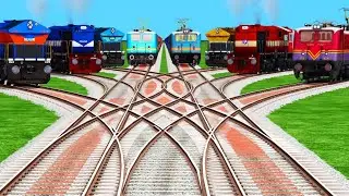 All Railroad New Track Crossing At Realty Train Crossing ll Supar Fast Railroad Track ll Train crash