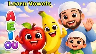 Islamic Vowels Song for Kids | Learn A E I O U with Fun & Duas, Muslim songs for kids
