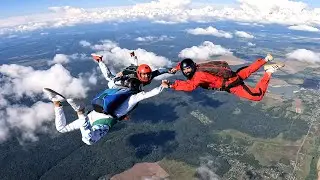 🪂Together in the Skies A Four Way Freefall Skydiving Experience🪂