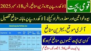 Qaumi bachat latest Profit rates 18 12 2025 قومی بچت کے تازہ ترین منافع ریٹس 18 دسمبر 2025