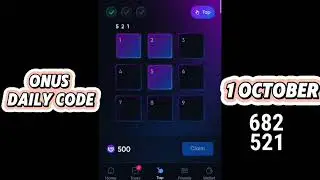 Onus daily code 2 October | daily code onus tap 1 October | onus tap tap airdrop
