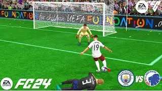 EA FC 24 - Manchester City vs Copenhagen - UCL23/24 - Alvarez, Kevin De Bruyne & Haaland show