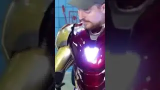 MrBeast wears a real life Iron man suit made by Alex Clark #mrbeast #shorts
