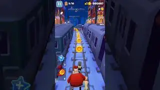 joguei Subway Surf o desafio s&oacute; ficar no lado esquerdo