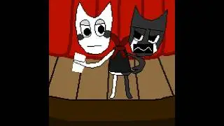 Razzle and Dazzle performing at the nearly empty theater! Dandy's World Animation