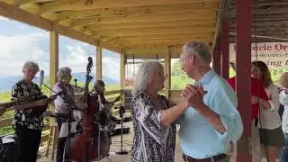 Boone Trail Band on the Orchard at Altapass pavilion stage