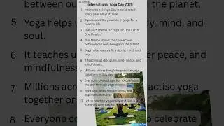 International Yoga Day 2025 &ndash; 10 Lines in English | Yoga for One Earth, One Health