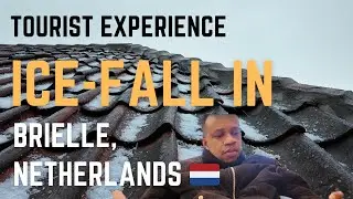 I experienced ice fall for the first time in Brielle, Netherlands🇳🇱