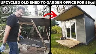 Upcycled Old Shed To Fully Insulated Garden Office for &pound;650 &mdash; You Won&rsquo;t Believe the Before & After!