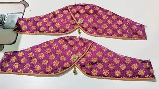 | SIMPLE ,EASY, AND BEUTIFUL| FISH CUT BAAHI  DESIGN | CUTTING AND STEACHING |#blouse |@mayajadhav |