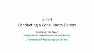 FPM Unit 3 Consultancy Report Part 1 Structure