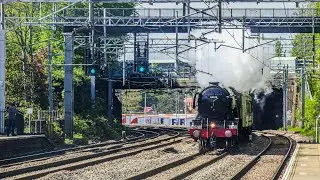 60103 &lsquo;Flying Scotsman&rsquo; whistles through Atherstone working 5V44!