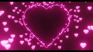 4k Abstract Glow Heart Shape Background || 4k Particles Pink Love Background || Led wall Background