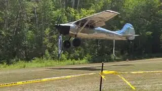 STOL competition.  Skol STOL.  Short takeoff and landing.  This is how to land an airplane short