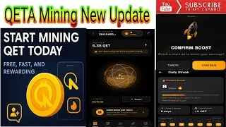 Qeta Mining App New Update/Daily Check ✅ in / Daily Boosts/Fully Details Video 