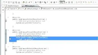 Java programming part 103 Graphics : Java Animation 6 MouseListener 2