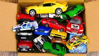 Diecast Model Luxury Cars Of A Full Box / FIAT, CAMARO, LAMBORGHINI, RANGE ROVER POLICE.