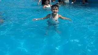 (Wow park)Beating the heat in the pool 🪭🧸👦👦🐬❄️